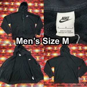 Nike Sportswear Club Fleece Hoodie Full Zip Black Mens Medium Pockets BV2645-010